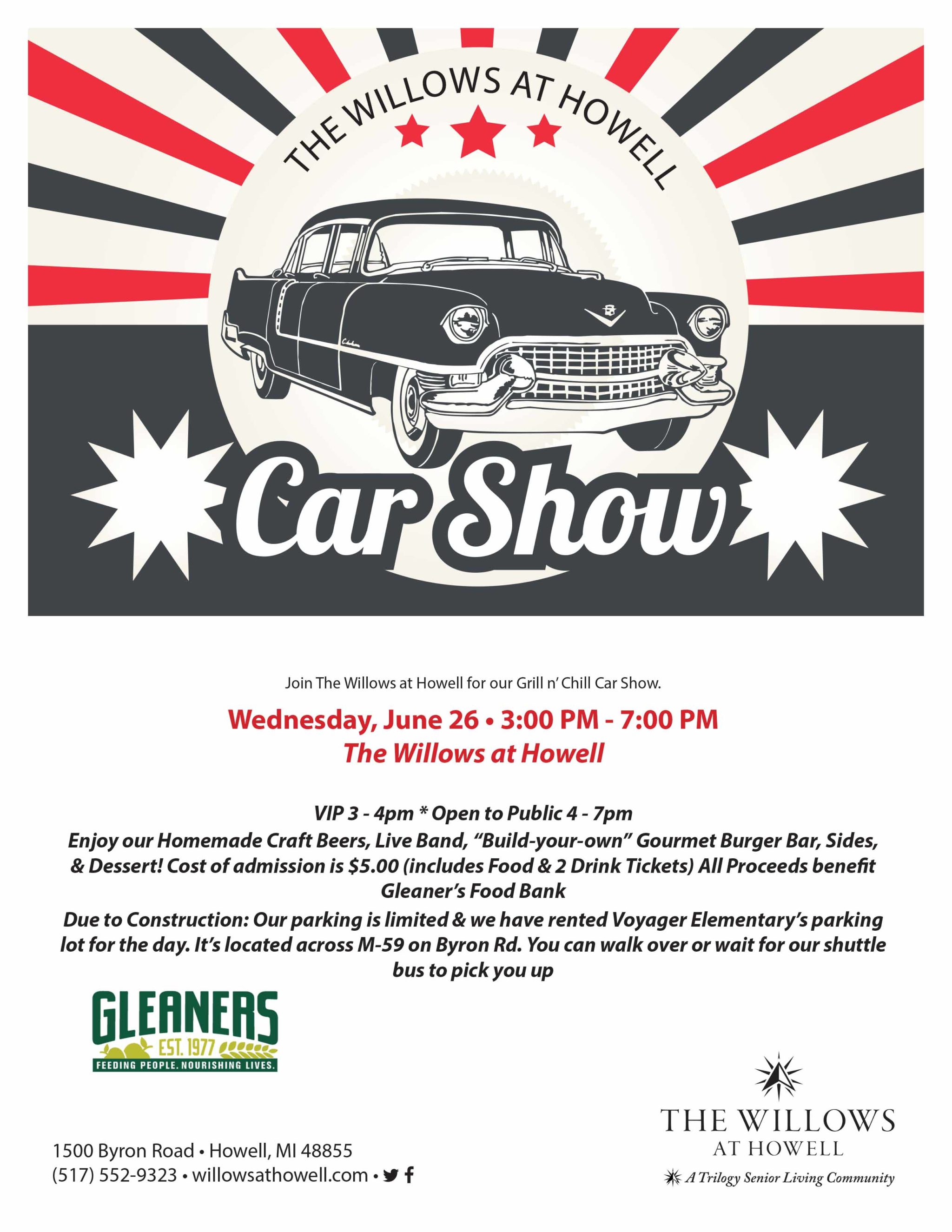 2019 Willows Car Show Flyer
