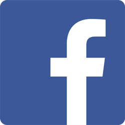 Facebook link and logo.