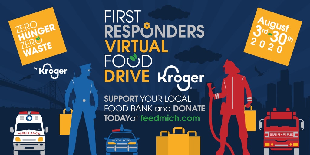 Kroger First Responder Virtual Food Drive Banner
